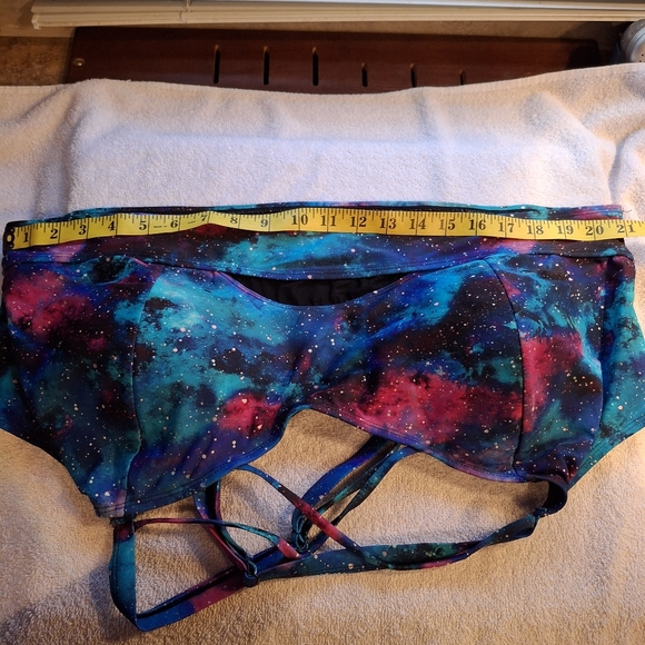 Torrid 4/4X Galaxy Racerback Bikini Top Sports Bra Structured Cup Side Boning - Picture 14 of 14